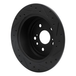 Toyota Venza Brake Rotor (1) - Rear Left - R1 Concepts - Drilled & Slotted - Black - `09-`15 Toyota Venza Brake Rotor (1) - Rear Left - R1 Concepts - Drilled & Slotted - Black - `09-`15